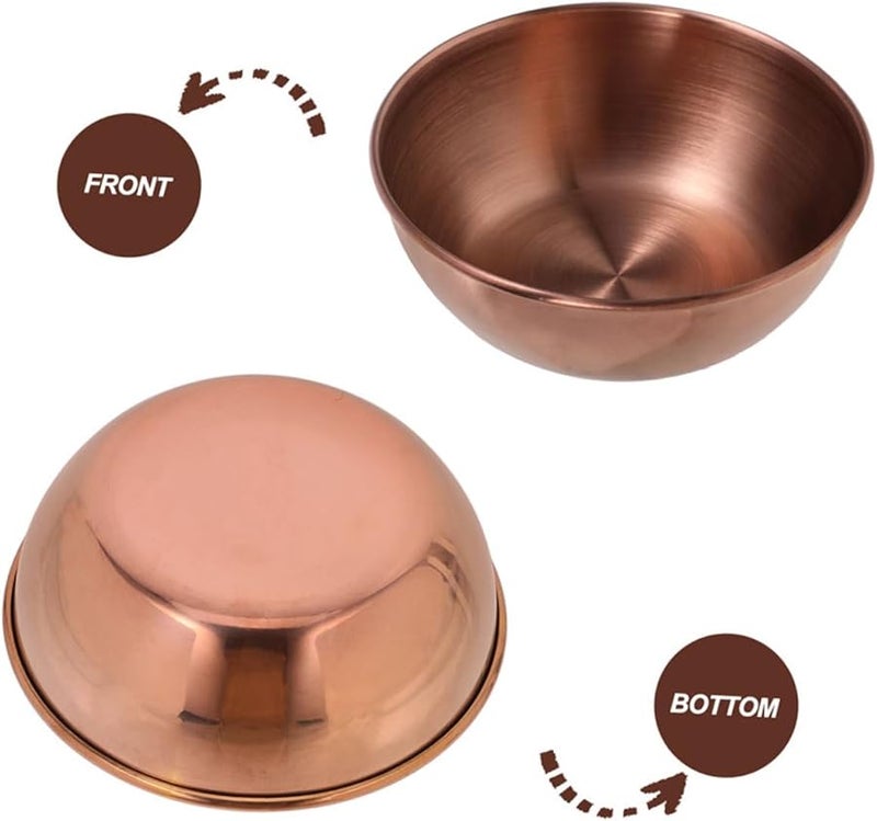 Stainless Steel Sauce Dipping Bowls 2pcs Round Condiment Dishes Easy to Clean - Image 3